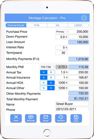 Loan Calculator for Realtors & Loan Officers